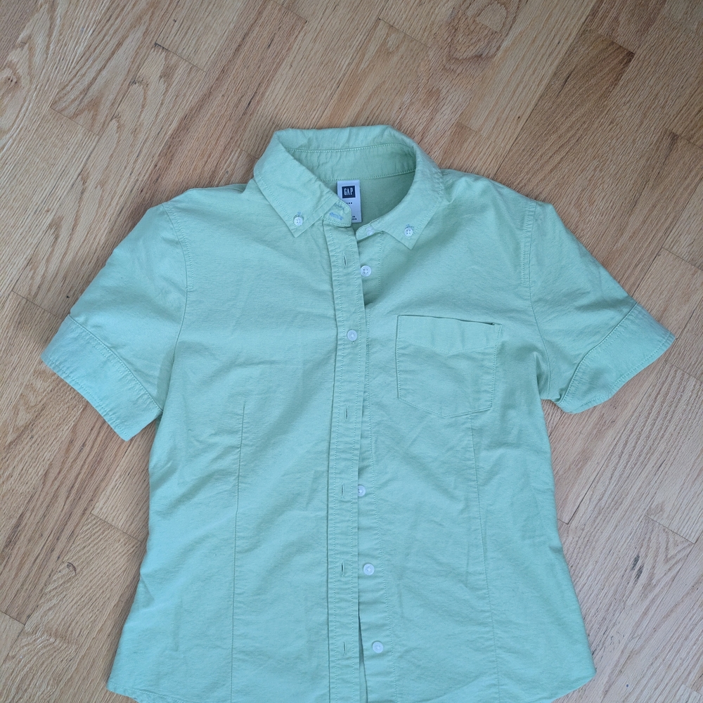 GAP Mint Green Button-Up Shirt